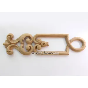 vertical carved scroll oak  onlay applique victorian style