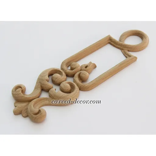 carved scroll beech  onlay applique victorian style