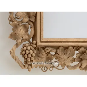 Wood ornate frame decorating with grapevine - 1