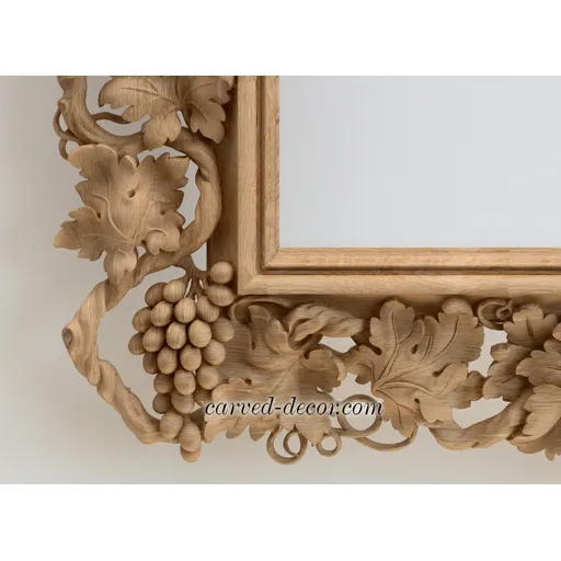 Wood ornate frame decorating with grapevine - 1