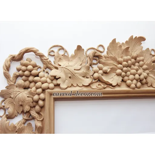 Wood ornate frame decorating with grapevine - 2