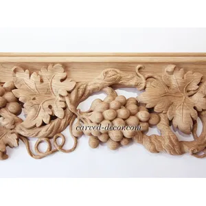 Wood ornate frame with grapevine from beech - 3