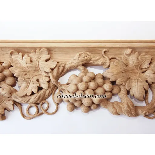Wood ornate frame with grapevine from beech - 3