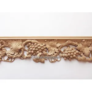 Wood ornate frame with grapevine from beech - 2