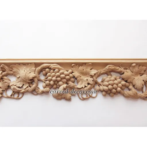 Wood ornate frame with grapevine from beech - 2