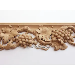 Wood ornate frame with grapevine from beech - 1