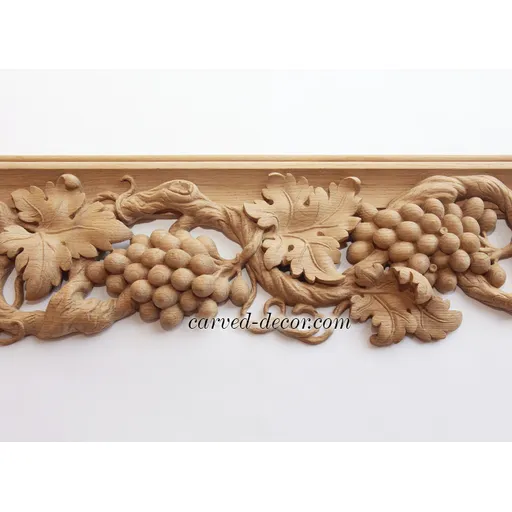 Wood ornate frame with grapevine from beech - 1