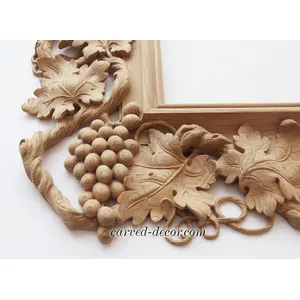 Oak ornate frame decorating with grapevine - 4