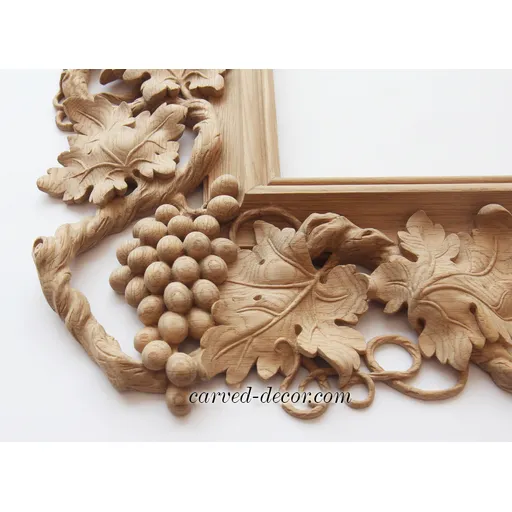 Oak ornate frame decorating with grapevine - 4