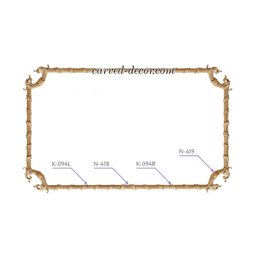 N-418 beech horizontal simple ribbon applique