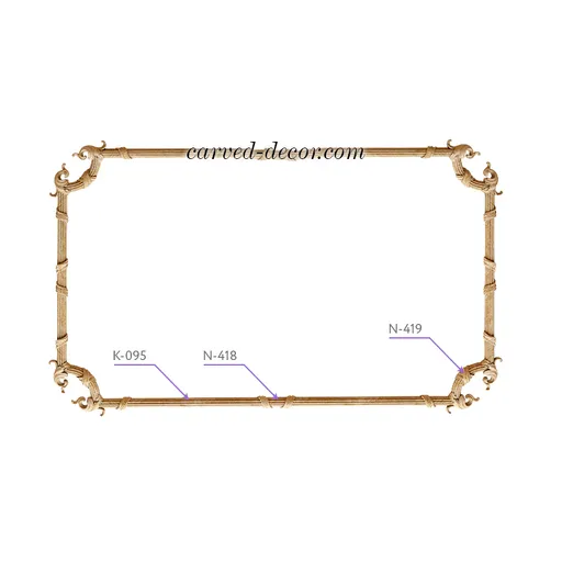 N-418 classical horizontal simple ribbon wood onlay