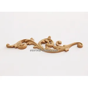 corner carved scroll oak carving applique baroque style