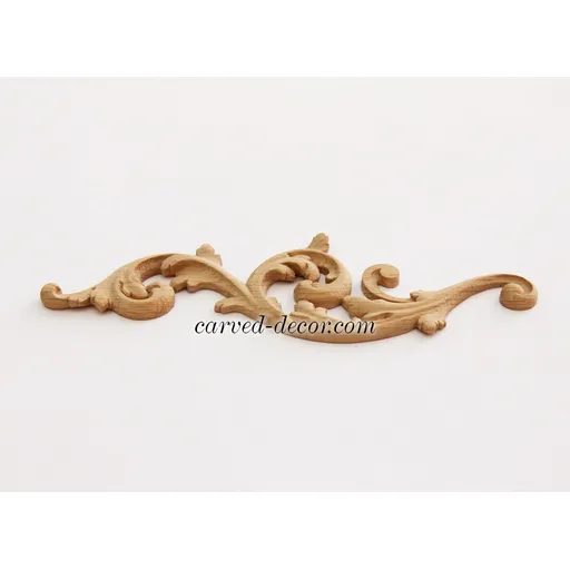 corner carved scroll oak carving applique baroque style