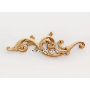  baroque corner carved scroll wood carving applique 