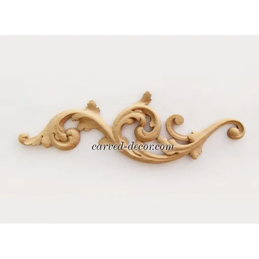  baroque corner carved scroll wood carving applique 