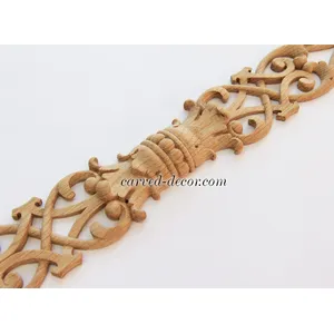 N-241 horizontal decorative scroll wood onlay applique victorian style