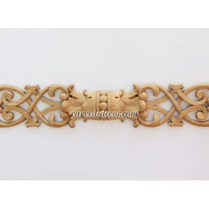 N-241 horizontal decorative scroll wood onlay applique victorian style