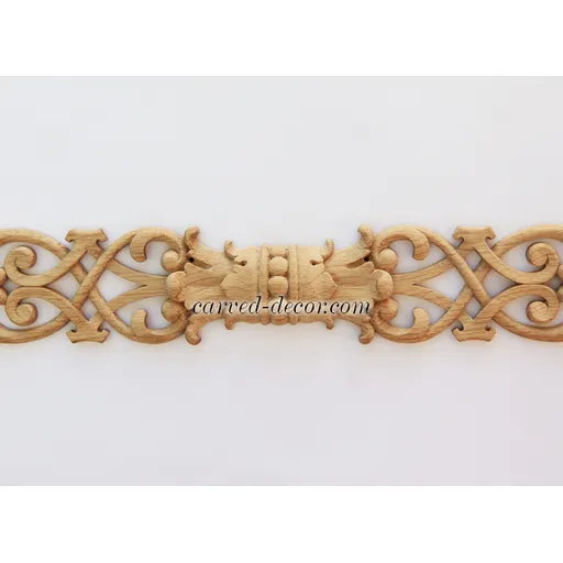 N-241 horizontal decorative scroll wood onlay applique victorian style
