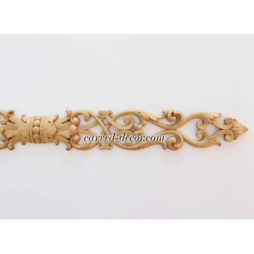 N-241 horizontal decorative scroll wood onlay applique victorian style