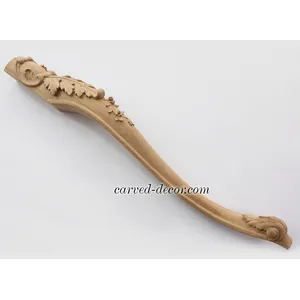 Queen Anne table legs with acanthus leaf and flowers from beech