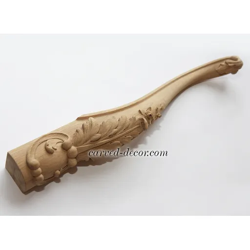 Queen Anne table legs with acanthus leaf from oak