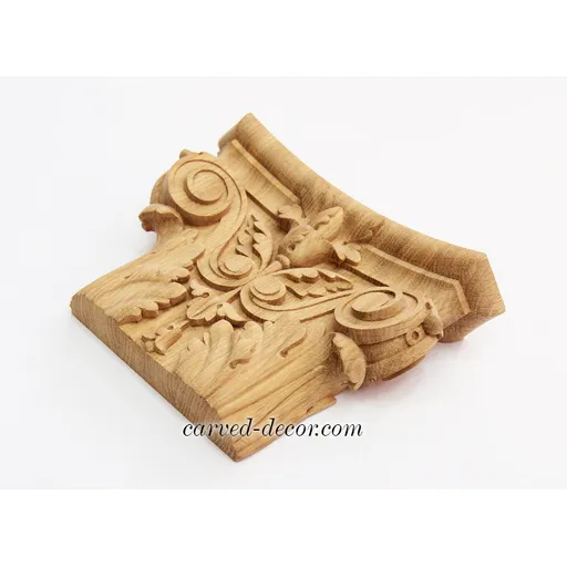 Ornamental pilaster caps from oak