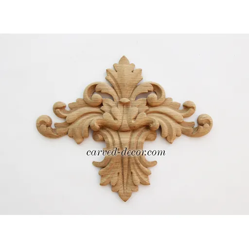 medium decorative scroll wood carving applique 