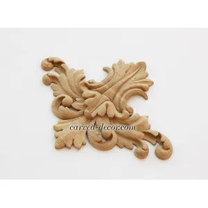 medium decorative scroll beech carving applique victorian style