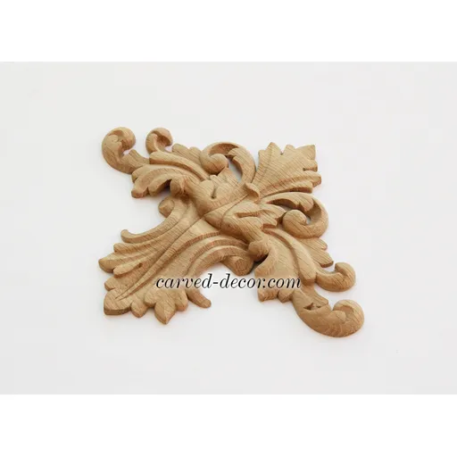 medium decorative scroll oak carving applique victorian style