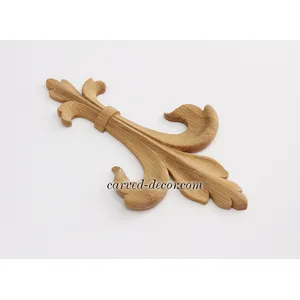 wood vertical ornate leaf applique classical style
