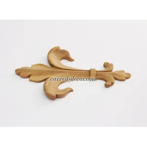 beech vertical ornate leaf applique classical style