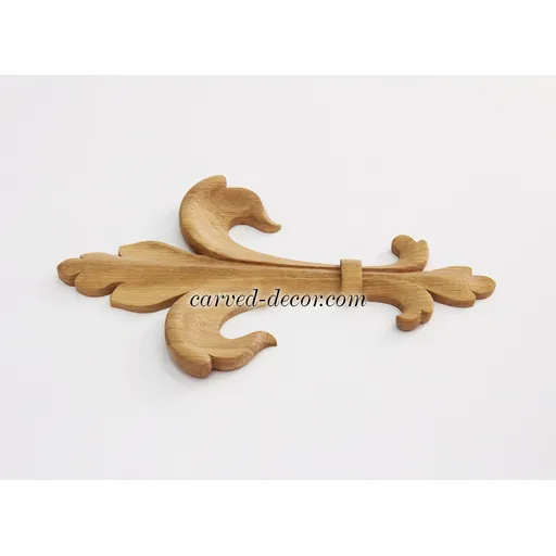 beech vertical ornate leaf applique classical style