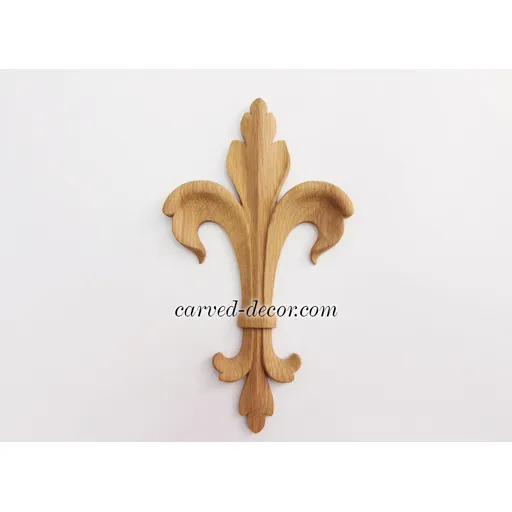 vertical ornate leaf beech applique classical style