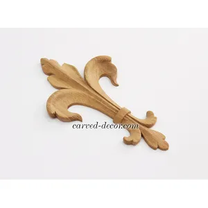 vertical ornate leaf oak applique classical style