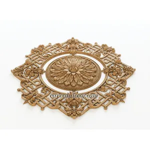 extra large round ornamental floral oak medallion wall decor
