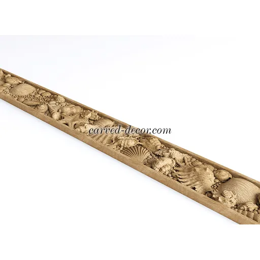 K-091 Ornate moulding with seashells ethnic style