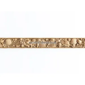 K-091 Ornate moulding with seashells ethnic style for interiors
