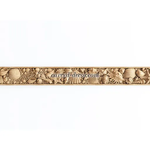 K-091 Ornate moulding with seashells ethnic style for interiors