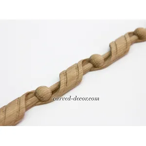wood moulding ribbon rope with beads