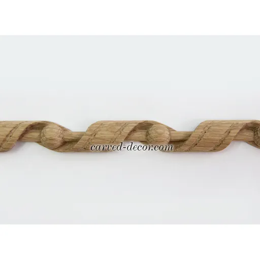wood moulding ribbon rope with beads minimalist