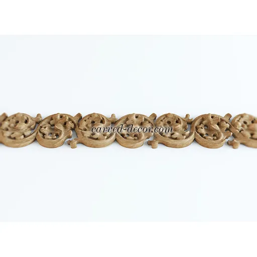 Oak Pierced frieze moulding with grape leaves