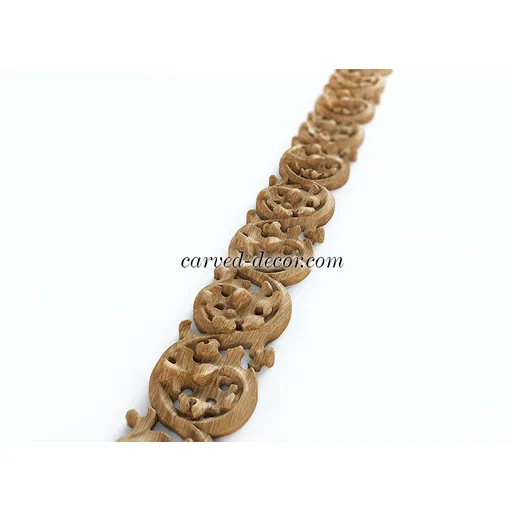 oak pierced frieze moulding with grape leaves