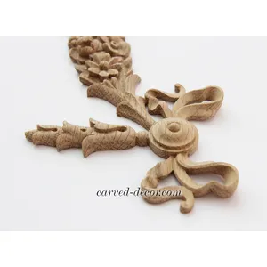N-043 large horizontal decorative ribbon oak garland renaissance style