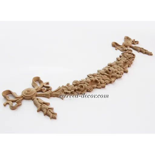 N-043 large horizontal decorative ribbon wood garland