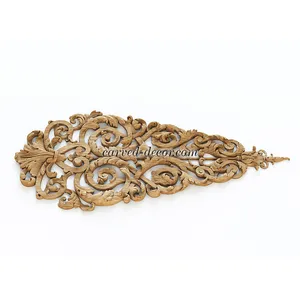 floral acanthus scrolls wood onlay baroque style