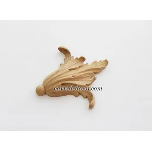 N-025 small vertical decorative bell onlay wood