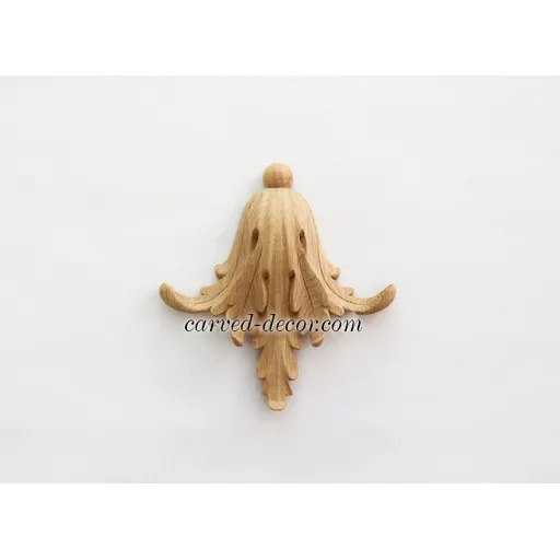 N-025 small vertical decorative bell wood applique