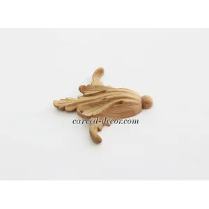 N-025 small beech decorative bell onlay applique classical style