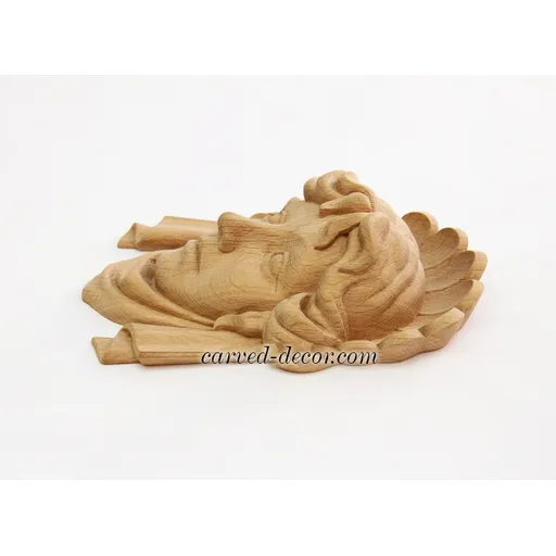Greek goddess hand-carved beech mask - 1