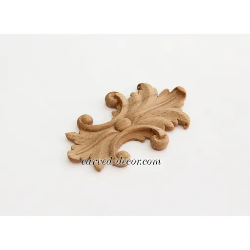 N-190 vertical ornate leaf beech applique victorian style